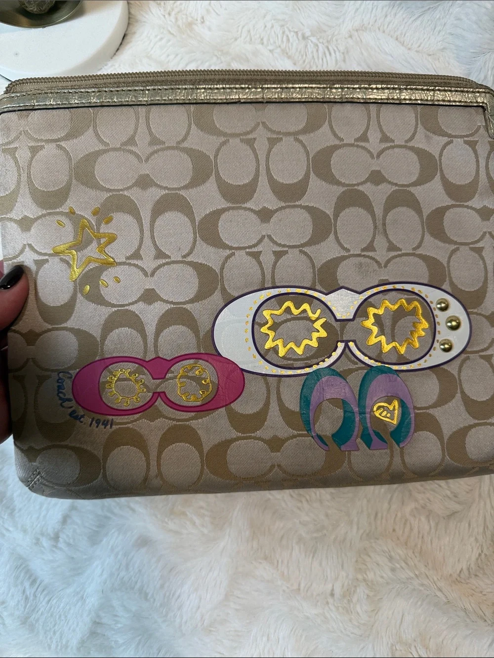 Y2K Coach daisy poppy ipad tablet sleeve
